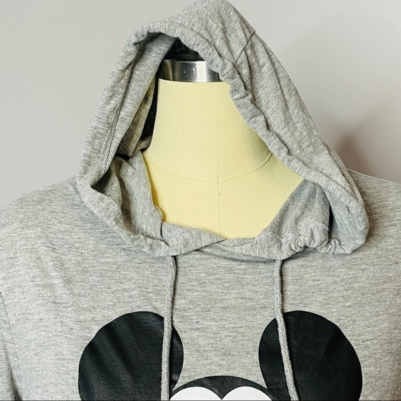 Disney Mickey Mouse Cropped Jersey Hoodie - Picture 7 of 12